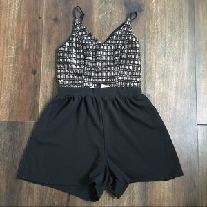 Black & gold romper